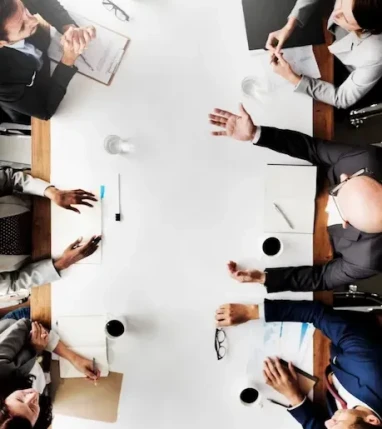 Business professionals in meeting